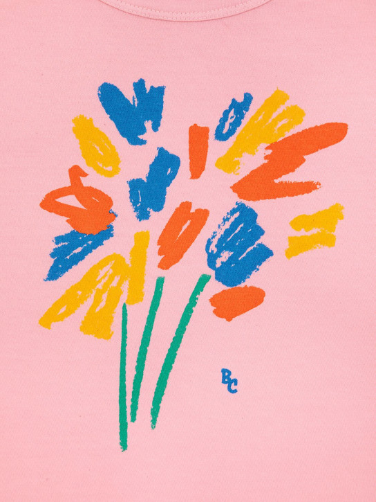 Bobo Choses: 프린트 오가닉 코튼 티셔츠 - 핑크 - kids-girls_1 | Luisa Via Roma