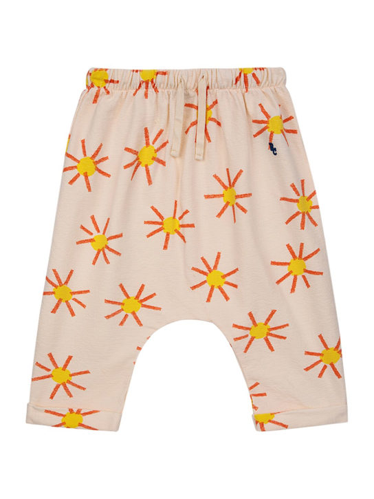 Bobo Choses: Pantaloni in felpa di cotone organico - Off-White - kids-girls_0 | Luisa Via Roma