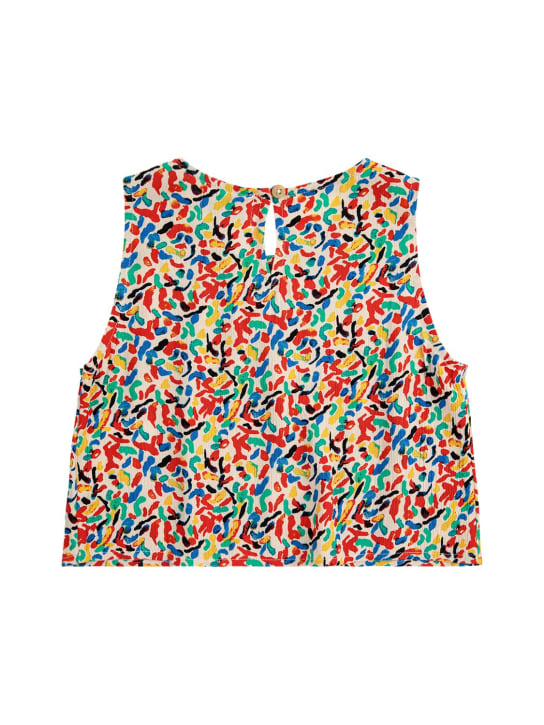 Bobo Choses: Printed viscose top - Multicolor - kids-girls_1 | Luisa Via Roma