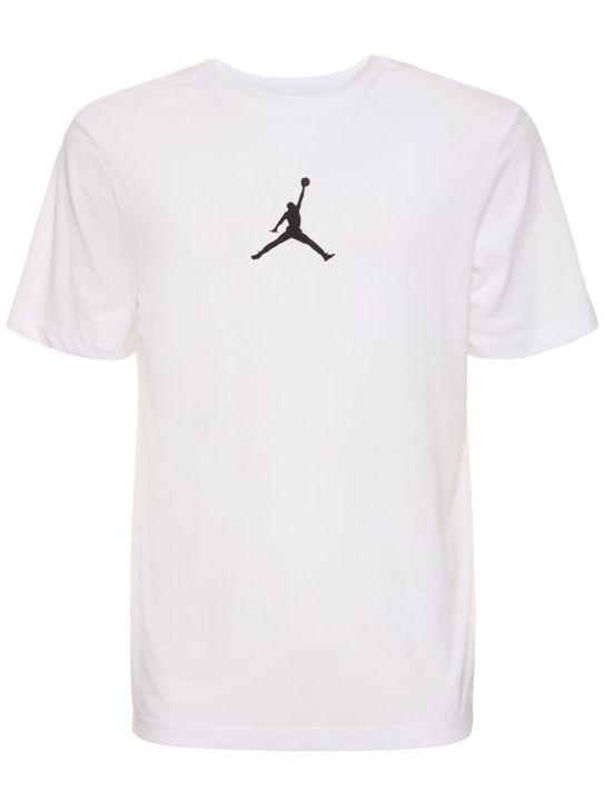 Nike: Baumwollmisch-T-Shirt „Jordan Jumpman“ - Weiß/Schwarz - men_0 | Luisa Via Roma