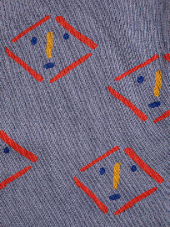 Bobo Choses: Sweat-shirt en coton biologique imprimé à capuche - Bleu - kids-girls_1 | Luisa Via Roma