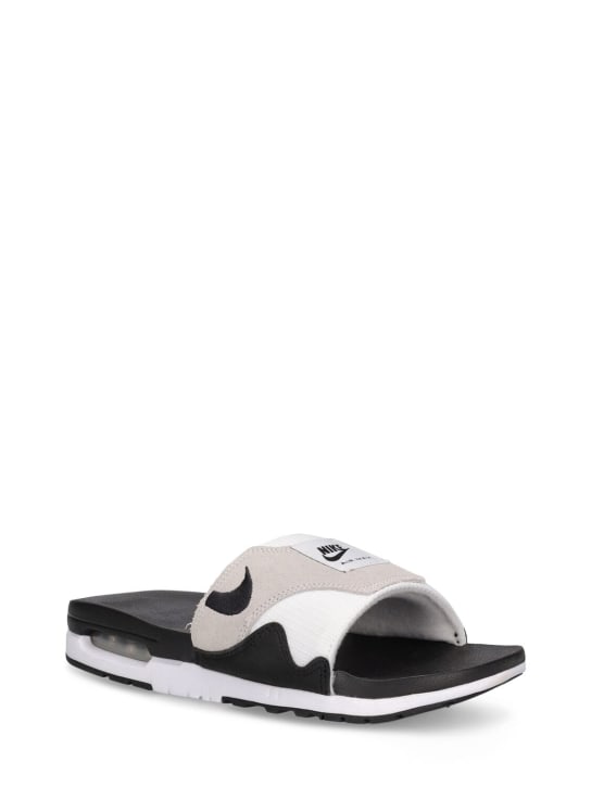 Nike: Air Max 1 slide sandals - Bianco/Nero - men_1 | Luisa Via Roma