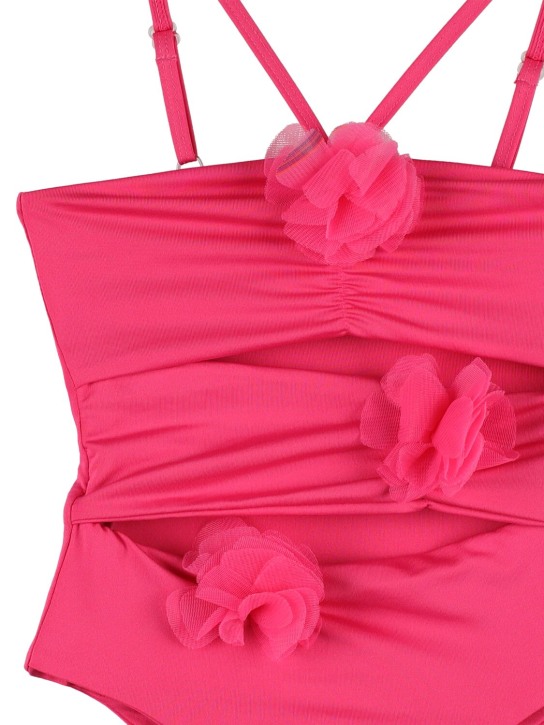 Monnalisa: Lycra one piece swimsuit - Pink - kids-girls_1 | Luisa Via Roma