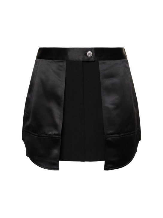 Helmut Lang: Inside-Out tech mini skirt - Siyah - women_0 | Luisa Via Roma