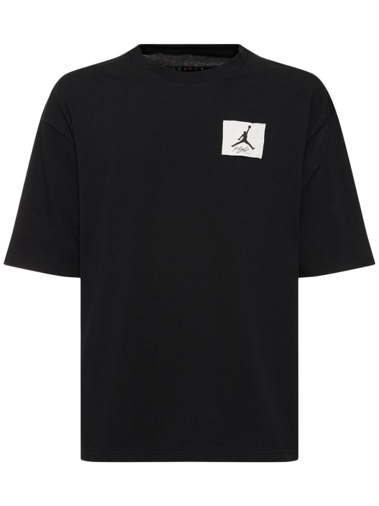 Nike: Camiseta de algodón - Negro - men_0 | Luisa Via Roma