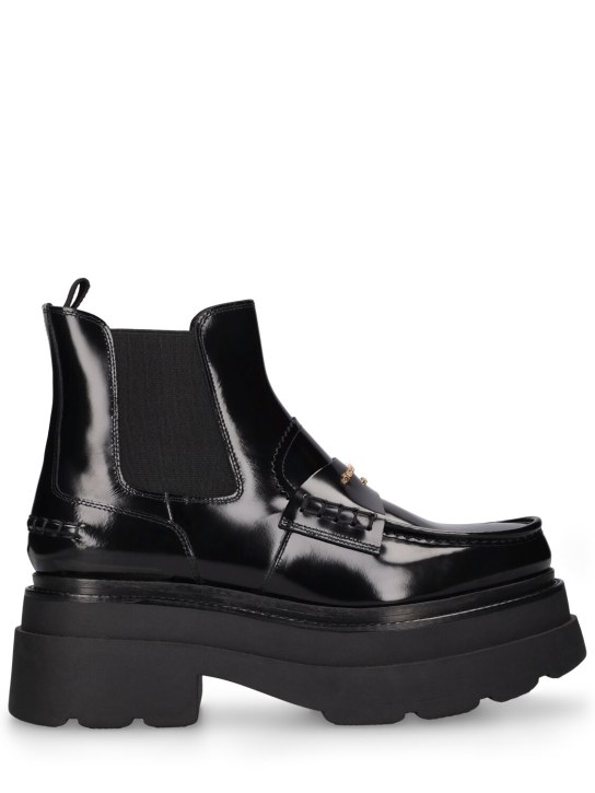 Alexander Wang: 75mm Carter brushed leather ankle boots - Black - women_0 | Luisa Via Roma
