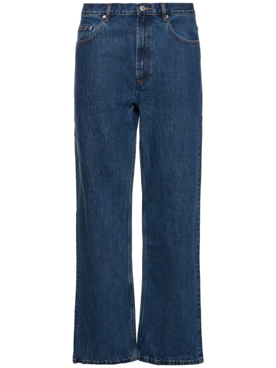 A.P.C.: Jean H relaxed cotton denim jeans - Indigo - men_0 | Luisa Via Roma