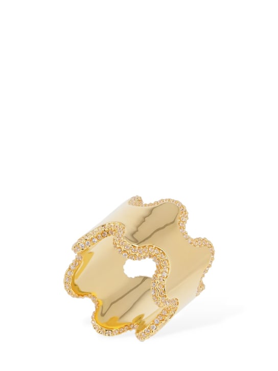 Zimmermann: Swing Pave thick ring - Gold/Crystal - women_0 | Luisa Via Roma