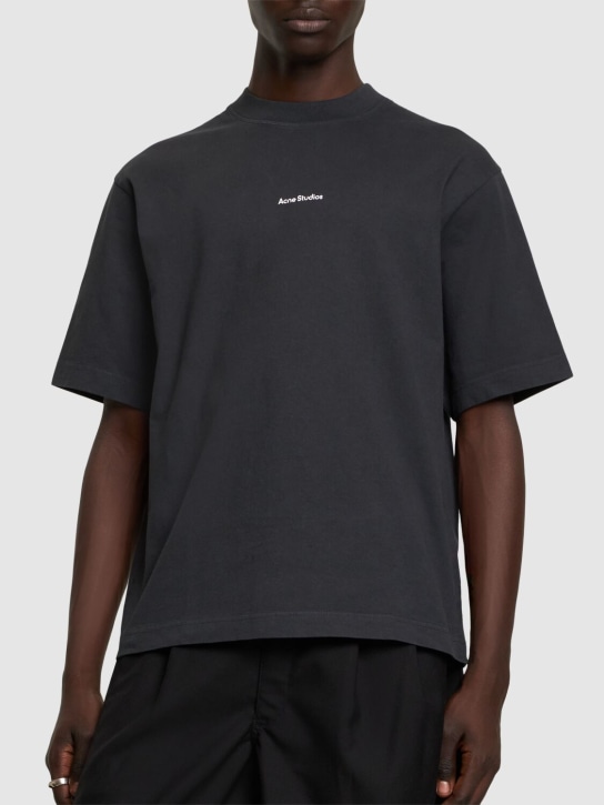 Acne Studios: Extorr logo cotton t-shirt - men_1 | Luisa Via Roma