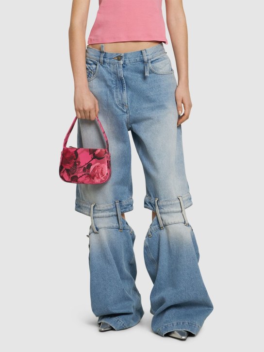 Blumarine: St. Rose Napa leather top handle bag - Pink/Multi - women_1 | Luisa Via Roma