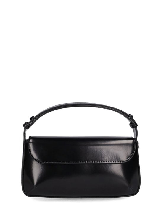 Courreges: Sleek leather shoulder bag - Black - women_0 | Luisa Via Roma
