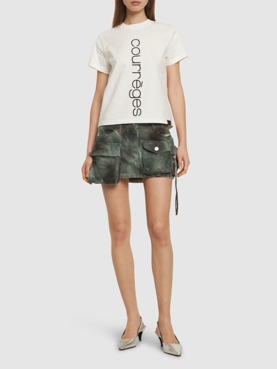 Courreges: コットンジャージーTシャツ - ホワイト - women_1 | Luisa Via Roma
