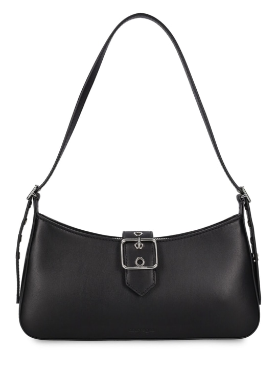 Courreges: Gogo Used leather shoulder bag - Black - women_0 | Luisa Via Roma