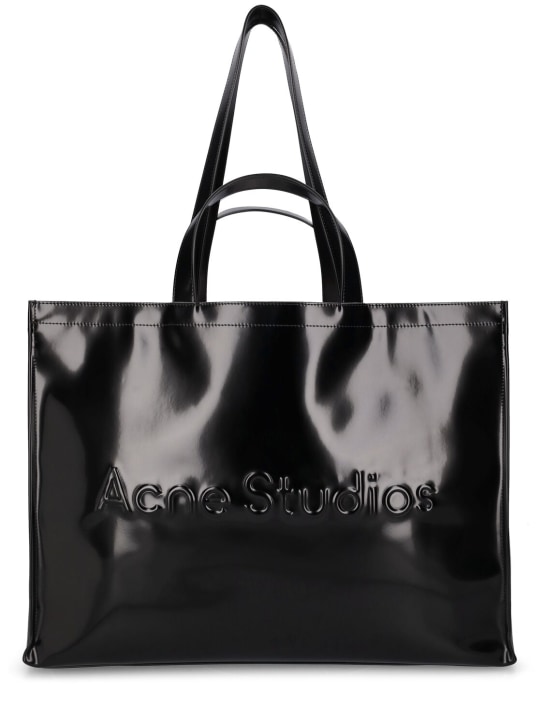 Acne Studios: Embossed logo tote bag - men_0 | Luisa Via Roma