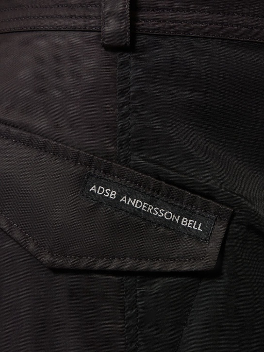 Andersson Bell: Detachable patchwork nylon cargo pants - men_3 | Luisa Via Roma