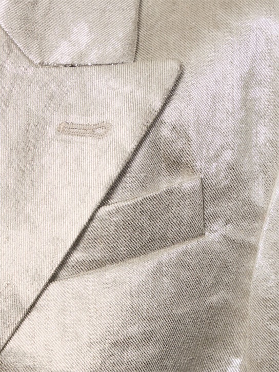 Brunello Cucinelli: 金属色亚麻华达呢夹克 - women_3 | Luisa Via Roma
