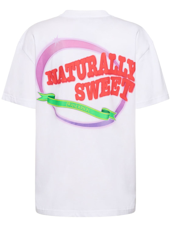 JW Anderson: Embroidered logo jersey t-shirt - women_4 | Luisa Via Roma