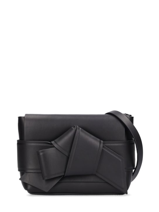 Acne Studios: Mini Musubi crossbody leather bag - Black - women_0 | Luisa Via Roma