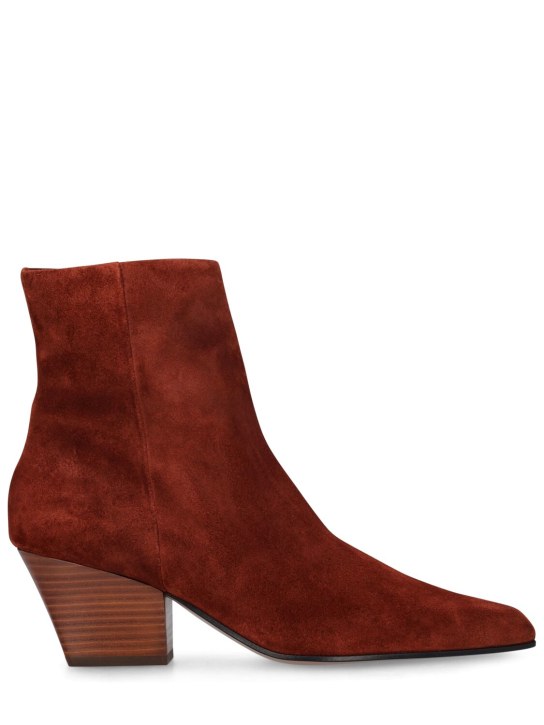 Paris Texas: Bottines en daim Jane 60 mm - Rouille - women_0 | Luisa Via Roma