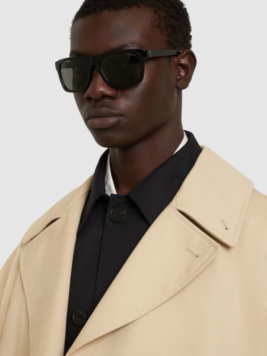 Moncler: Colada squared acetate sunglasses - Parlak Siyah - men_1 | Luisa Via Roma