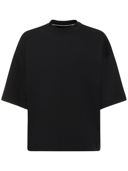 Nike: Tech Fleece oversized jersey t-shirt - Black - men_0 | Luisa Via Roma