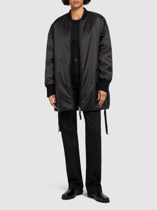 Max Mara: Greenbo padded waterproof jacket - Black - women_1 | Luisa Via Roma