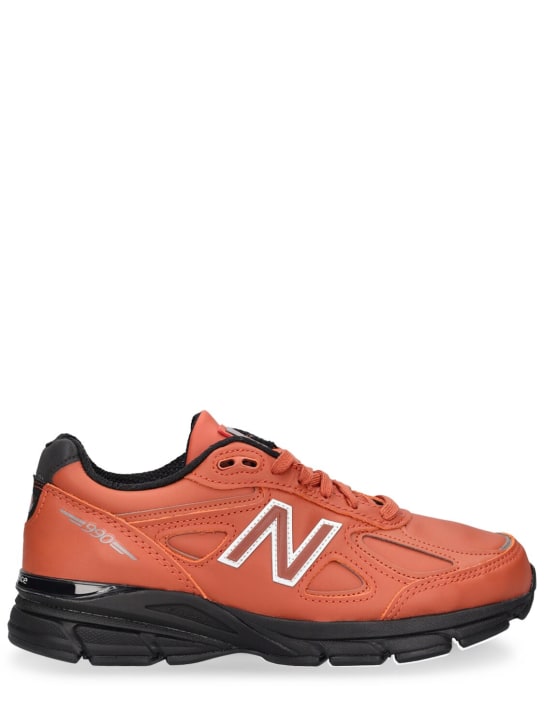 New Balance: 990 V4运动鞋 - 红褐色 - women_0 | Luisa Via Roma