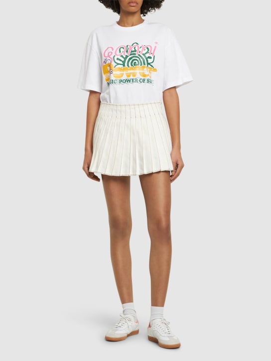 GANNI: Future Heavy Sun コットンTシャツ - ブライトホワイト - women_1 | Luisa Via Roma