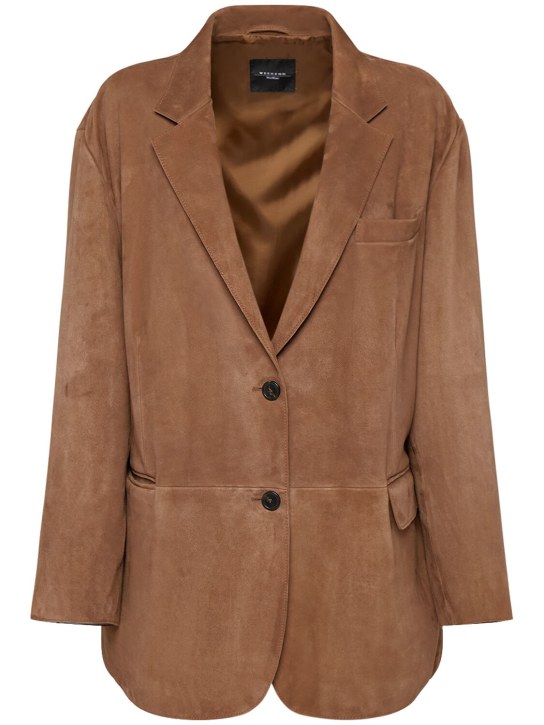 Weekend Max Mara: Oggi suede jacket - women_0 | Luisa Via Roma