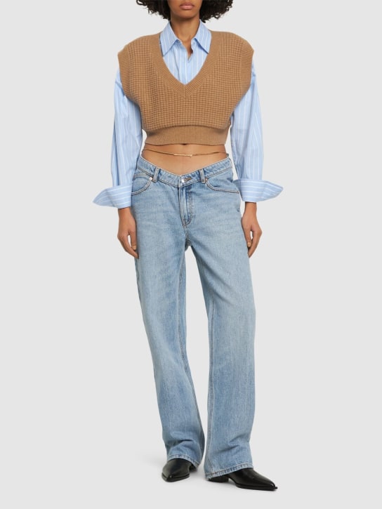 Alexander Wang: Lässige Jeans mit V-Front - Blau - women_1 | Luisa Via Roma