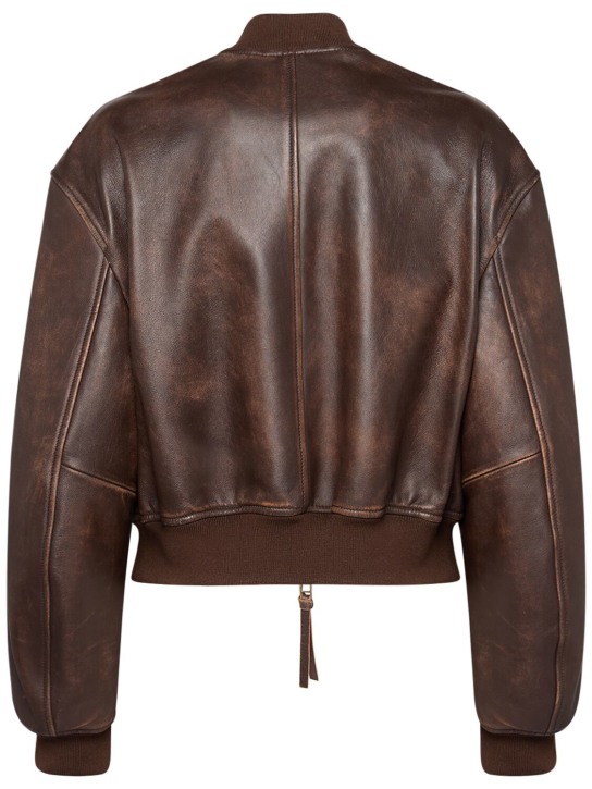 Hiltex leather zip bomber jacket - Weekend Max Mara - Women  | Luisaviaroma