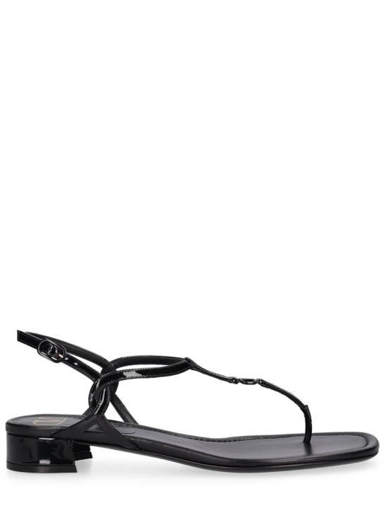 Valentino Garavani: 20mm Vlogo signature patent sandals - Black - women_0 | Luisa Via Roma