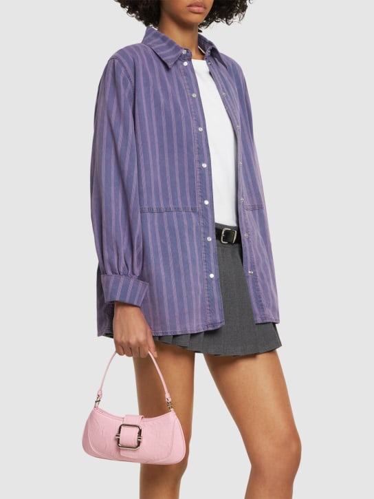 Osoi: Petit sac porté épaule en cuir Brocle - Crinkle Pink - women_1 | Luisa Via Roma