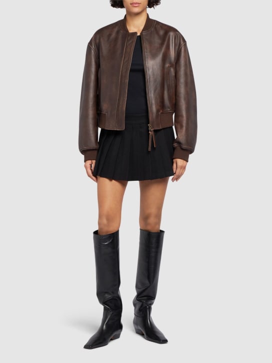 Weekend Max Mara: Bomber Hiltex in pelle con zip - women_1 | Luisa Via Roma