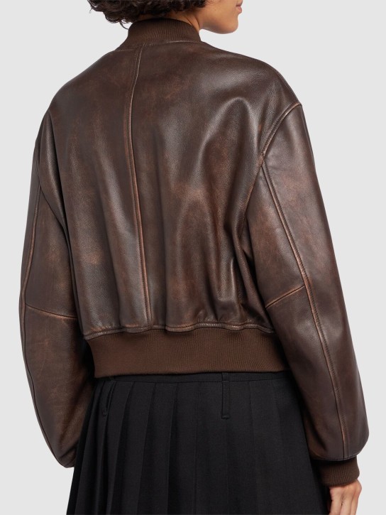 Hiltex leather zip bomber jacket - Weekend Max Mara - Women  | Luisaviaroma