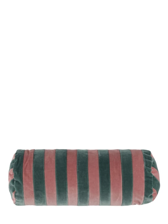 Christina Lundsteen: Striped bolster cushion - Pink - ecraft_0 | Luisa Via Roma