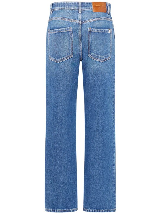 Weekend Max Mara: Loris high rise denim straight jeans - Light Blue - women_1 | Luisa Via Roma