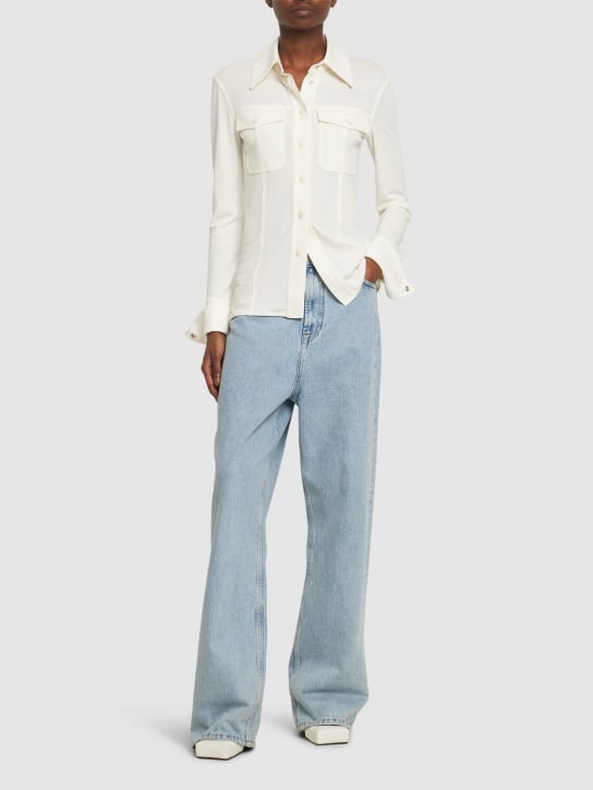 Helmut Lang: Viscose shirt - women_1 | Luisa Via Roma
