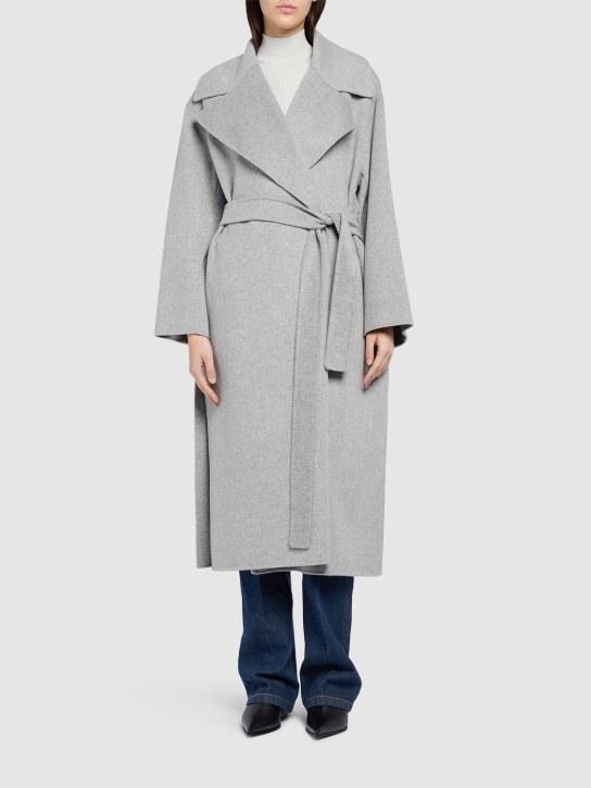 'S Max Mara: Olanda wool belted coat - Gri - women_1 | Luisa Via Roma