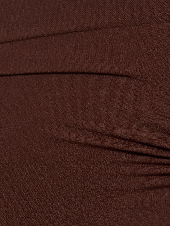 Andreadamo: 塑形平纹针织高腰内裤 - 棕色 - women_1 | Luisa Via Roma