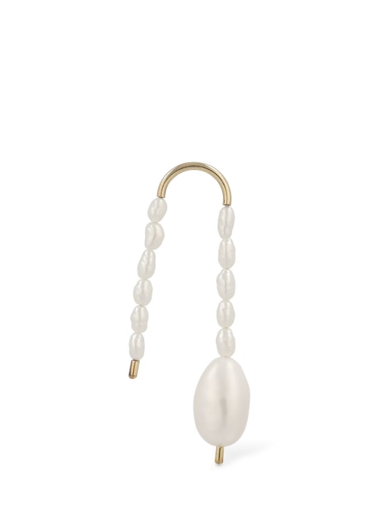 Lil Milan: Richiamami freshwater pearl mono earring - Gold - women_0 | Luisa Via Roma