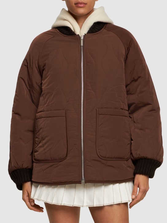 Varley: Reno reversible quilted jacket - Kahverengi - women_1 | Luisa Via Roma