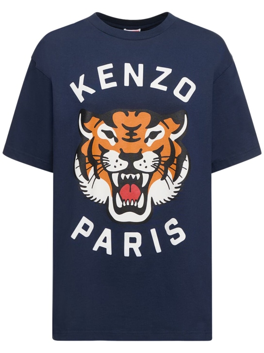 Kenzo Paris: Lucky Tiger oversize cotton t-shirt - women_0 | Luisa Via Roma