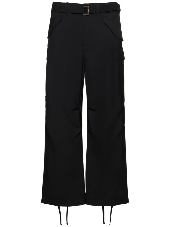 Sacai: Tailored suiting pants - Siyah - men_0 | Luisa Via Roma