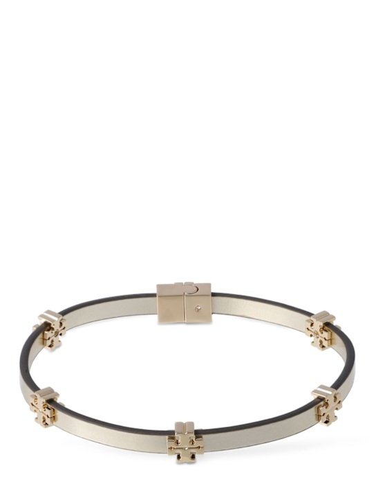 Tory Burch: Eleanor leather bracelet - women_0 | Luisa Via Roma
