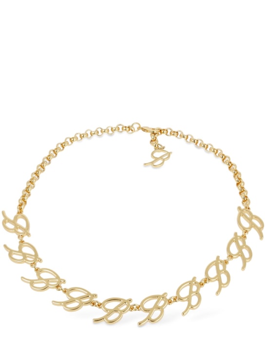 Blumarine: Logo-Halsband - Gold - women_0 | Luisa Via Roma
