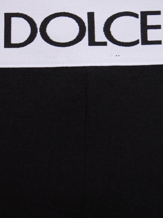 Dolce&Gabbana: Logo cotton boxers briefs - men_2 | Luisa Via Roma
