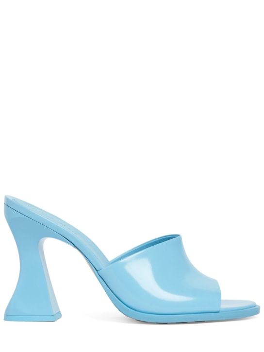 Bottega Veneta: 100mm Cha-Cha vinyl-heeled mules - Dip - women_0 | Luisa Via Roma