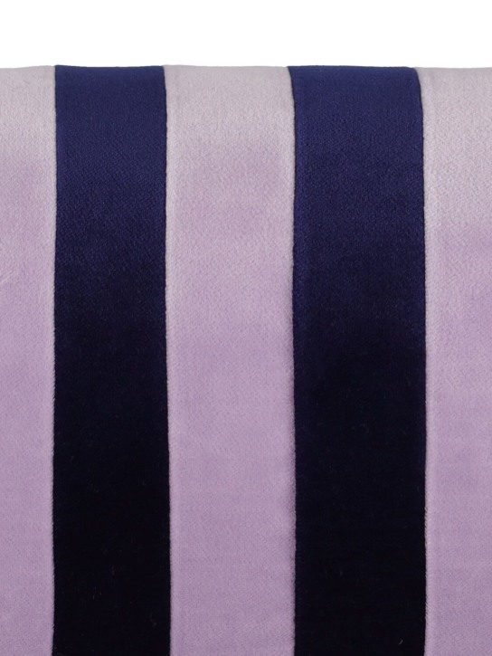 Christina Lundsteen: Striped bolster cushion - Purple - ecraft_1 | Luisa Via Roma