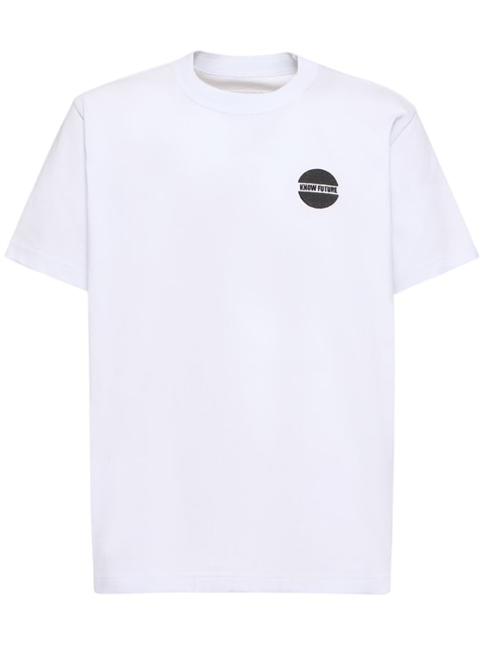 Sacai: Camiseta Know Future - Blanco - men_0 | Luisa Via Roma